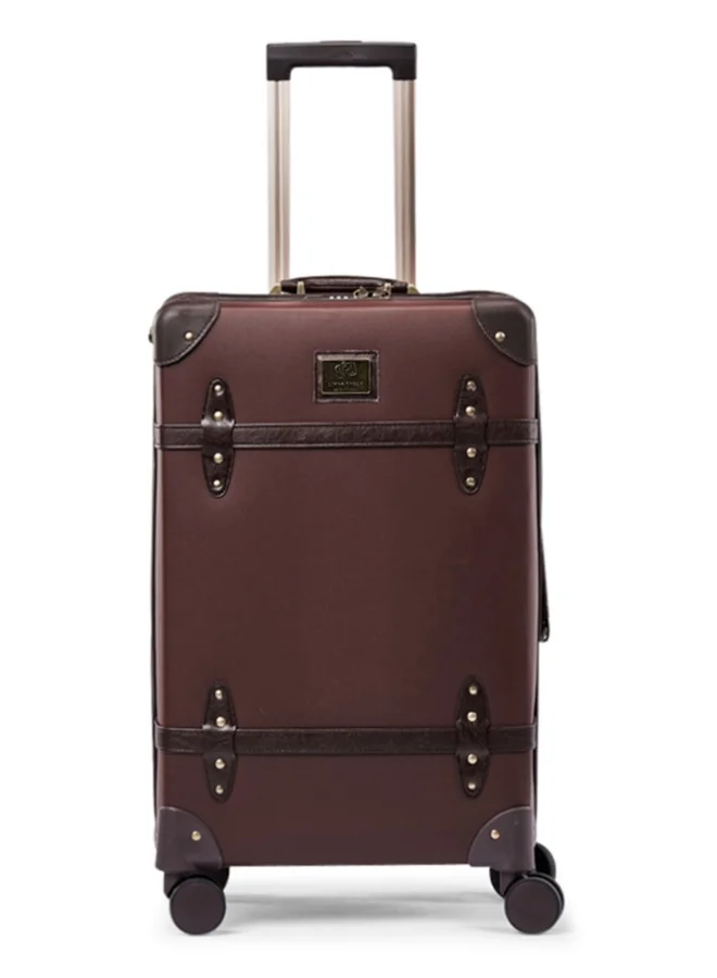 ليمرا حقيبة سفر ليمرا مقاس 20 بوصة من الجلد الفاخر - شنطة كابينة طيار بعجلات دوارة 360 درجة، خفيفة الوزن